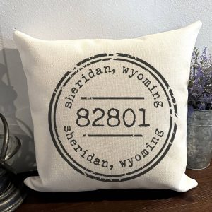 Name Drop Zip Code Throw Pillow