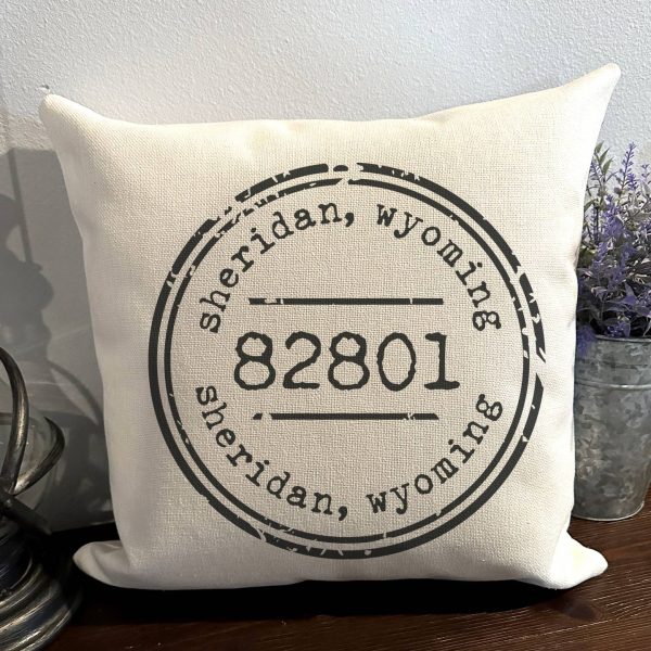 Name Drop Zip Code Throw Pillow