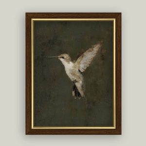 Hummingbird On Green