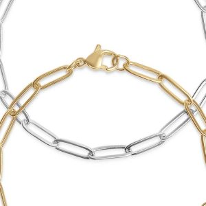 Stainless Steel Paperclip Chain Bracelet
