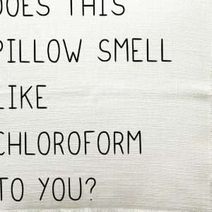 Does This Pillow Smell Like Chloroform To You? / (Ms Natural) Pillow Cover