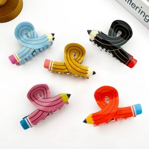Pencil Claw Clip, Playful Stationery-Inspired Hair Clip